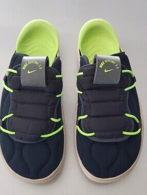 Nike Offline 3.0 Mules  Black and Ghost Green Men Size 12